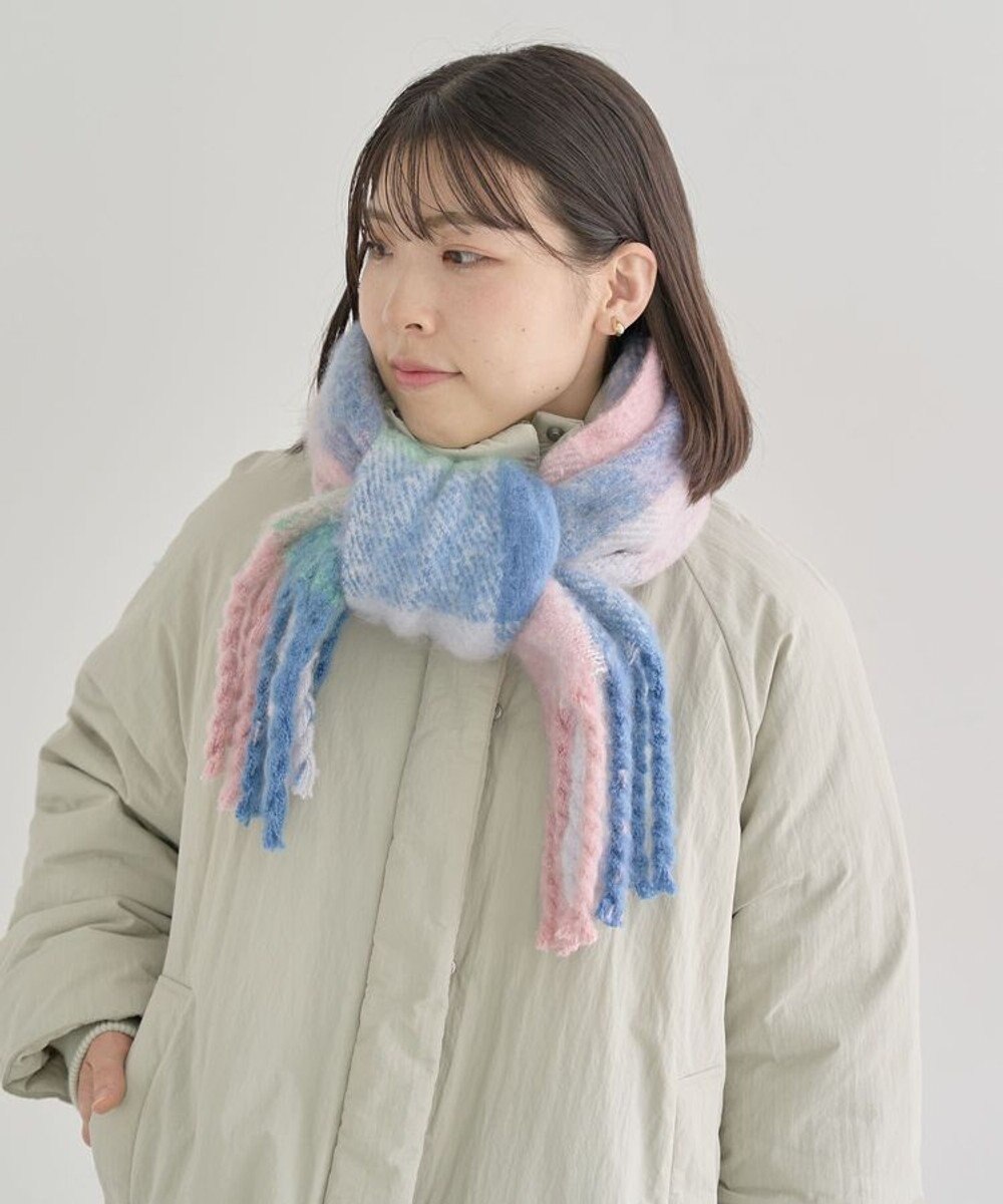 Green Parks ボリュームチェックマフラー 