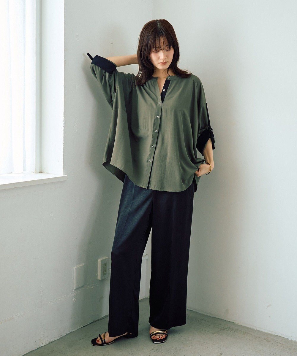 YECCA VECCA ヴィンテージサテンストレートパンツ 