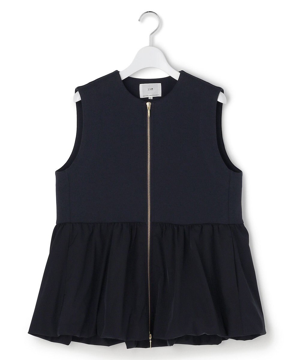 23区 【先行予約】コットンダンボール ペプラム ジレ アウター 