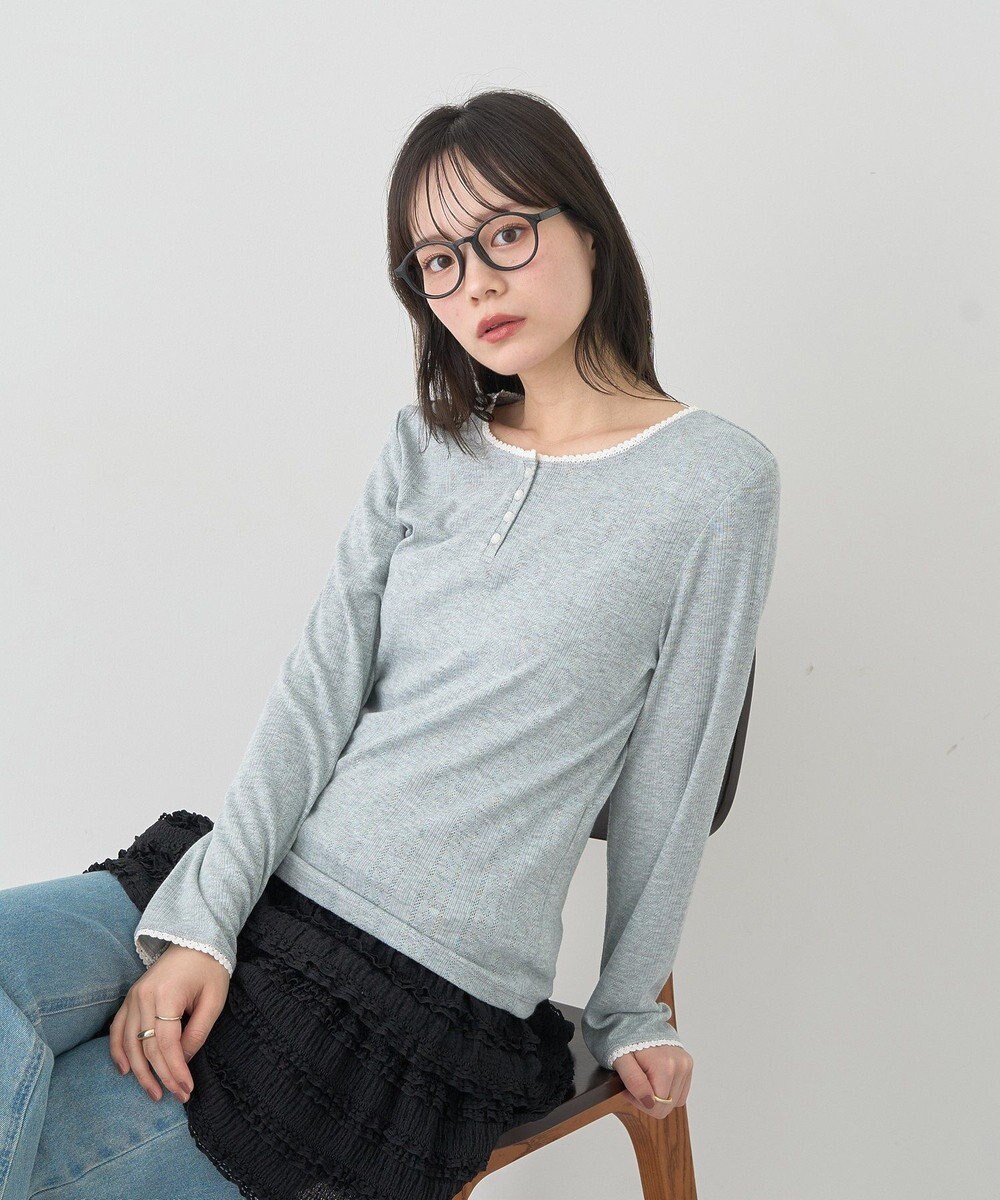 earth music&ecology 【WEB限定】アイレットジャカードタイトプルオーバー 