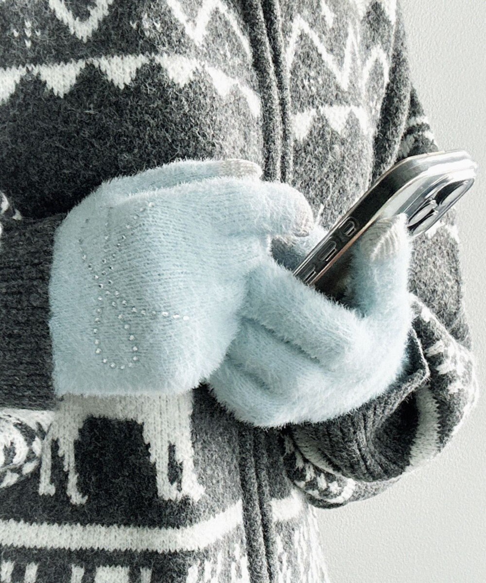 WEGO 【手袋】リボンラインストーングローブ 