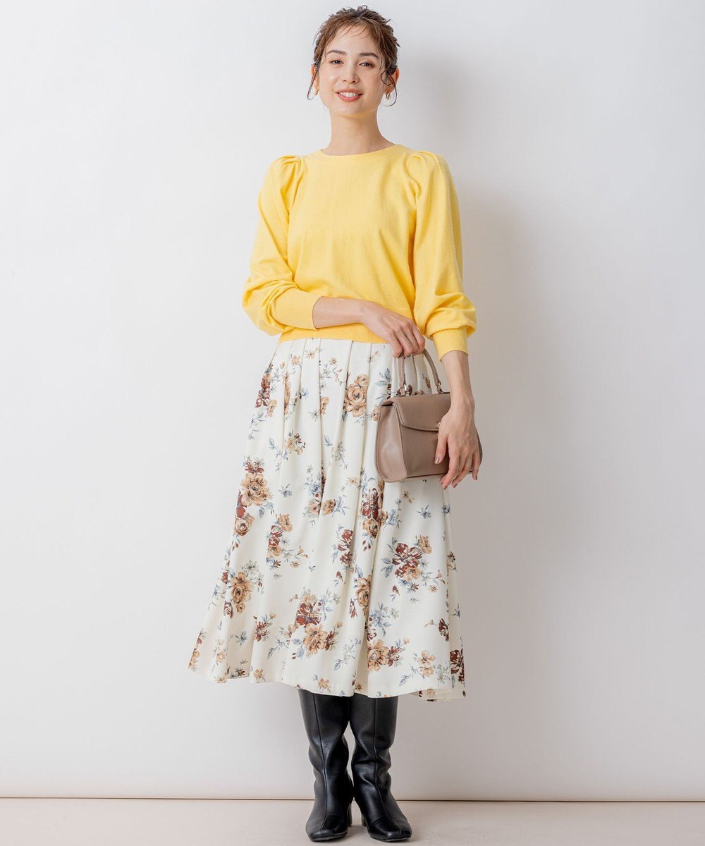 組曲 ローズシックプリント スカート 