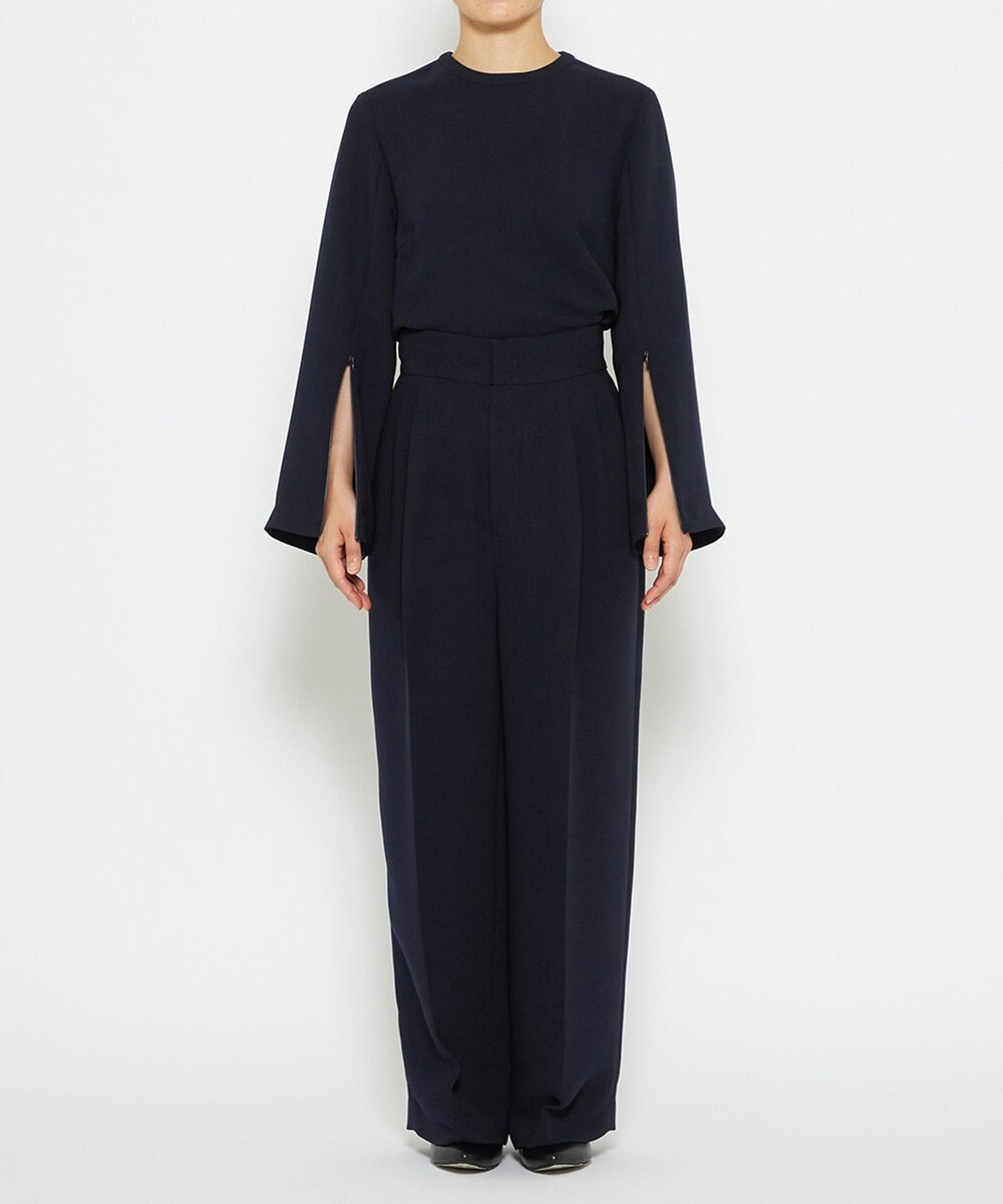 uncrave 【防シワ・洗濯機洗い可】ウォッシャブルダブルクロス スリットスリーブ ブラウス（uncrave STANDARD） 