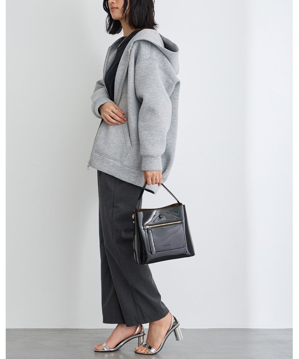 MioFIRANO スクエアエナメルハンドバッグ 2WAY　FIRANO フィラノ 