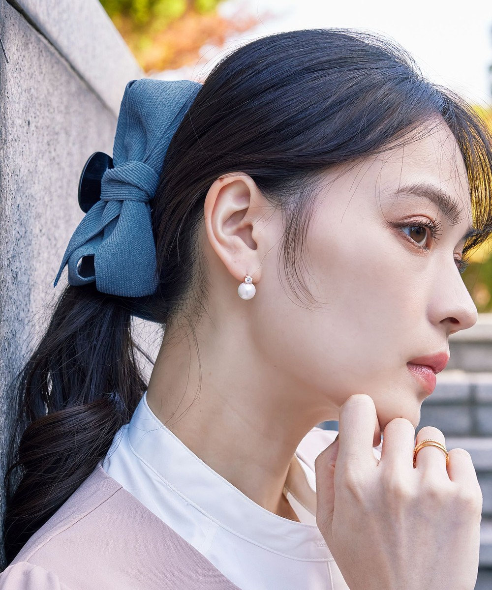 Tiaclasse コーデュロイリボンヘアクリップ 