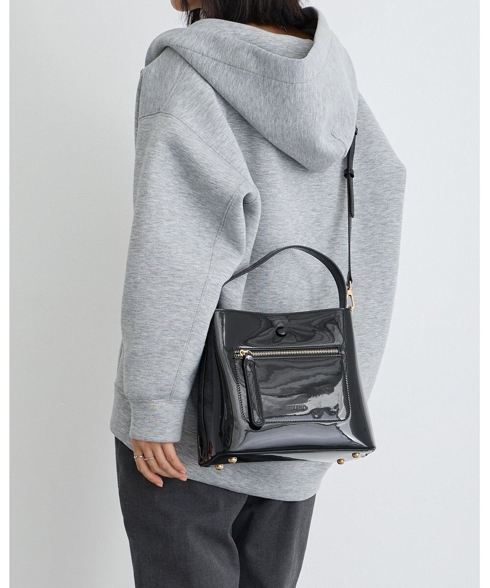 MioFIRANO スクエアエナメルハンドバッグ 2WAY　FIRANO フィラノ 