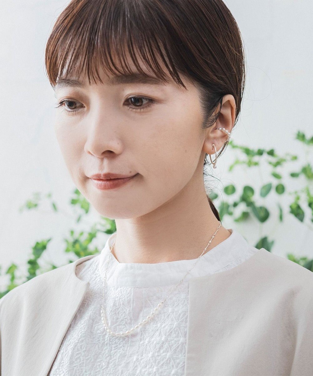 Pisceans フロウラインイヤリング （パール） 