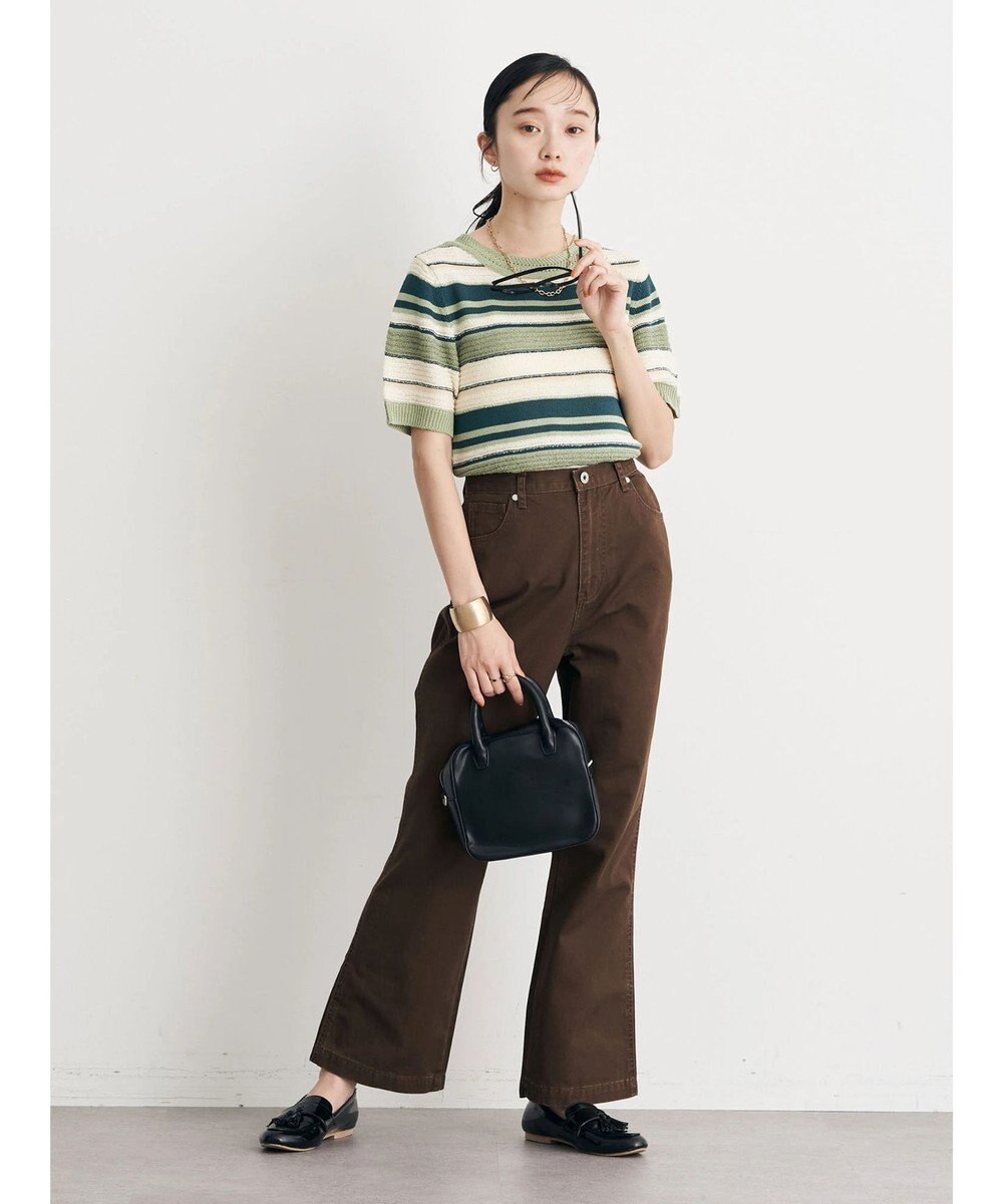 earth music&ecology カラーフレアパンツ 