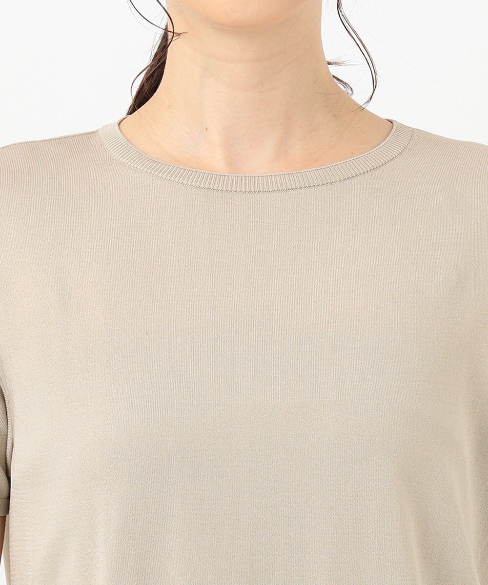 J.PRESS LADIES 【洗える】レーヨンストレッチ レイヤードニット 