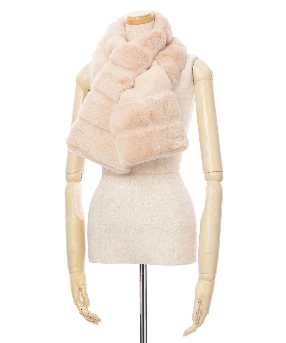 MOONBAT FURLA フェイクファーティアードマフラー 