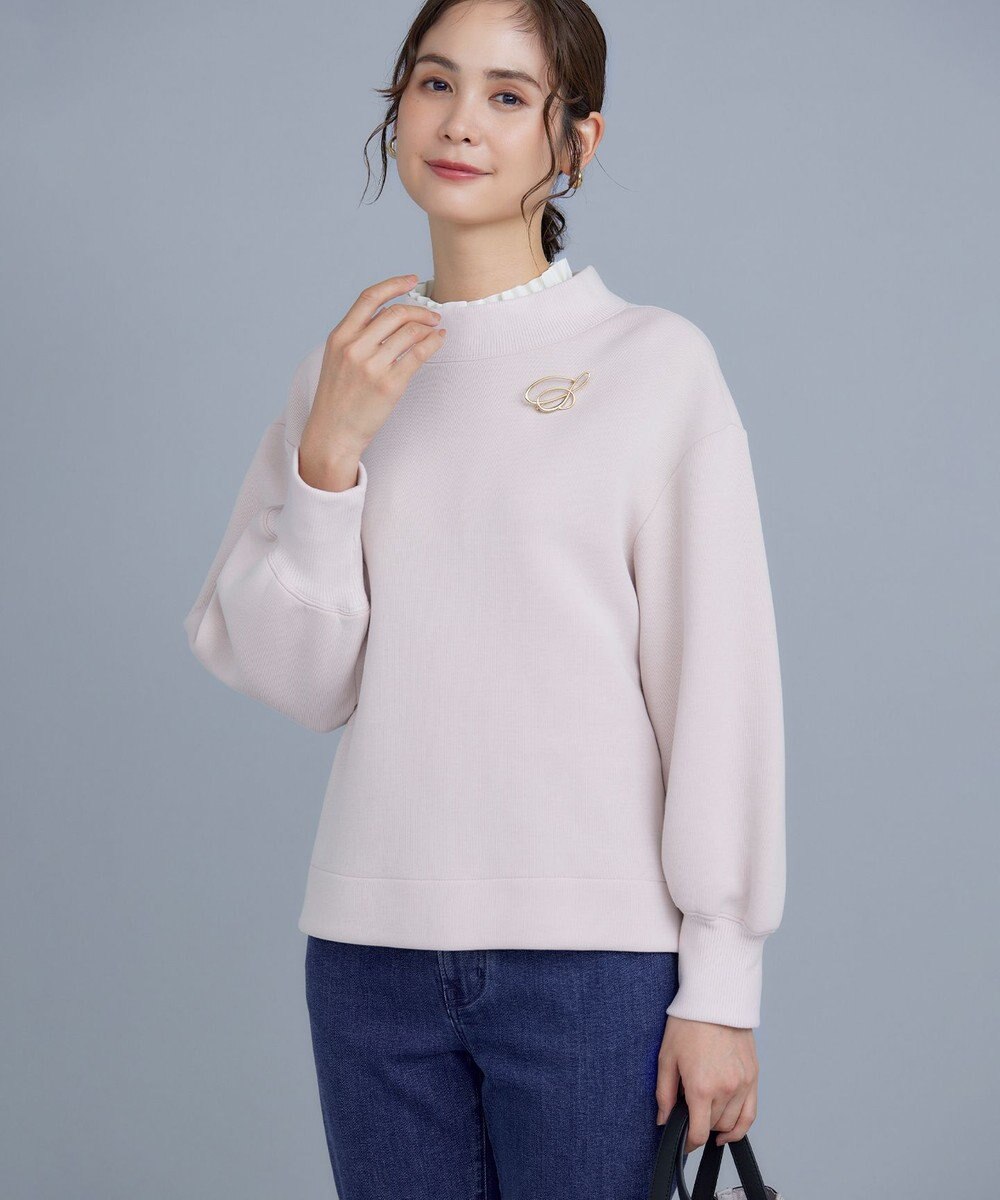 組曲 【WEB限定】ライトデシン フリル襟ブラウス 