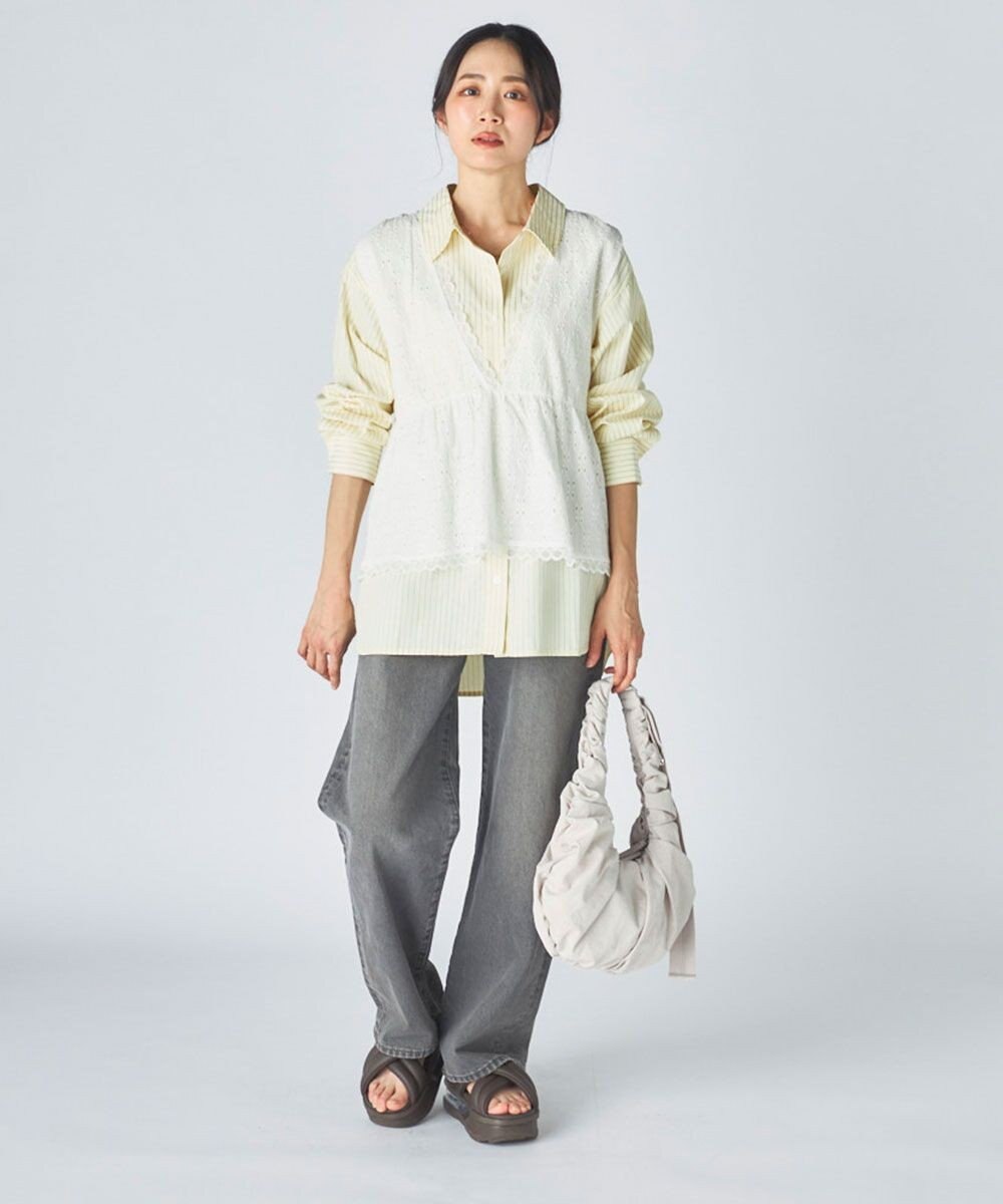 OP／FILA 【Ocean Pacific】Vネックレースビスチェ 