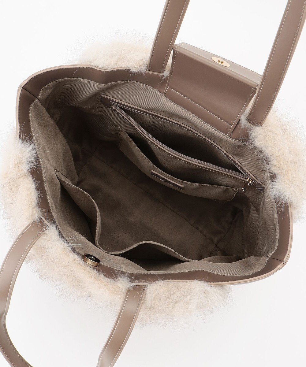 自由区 【カタログ掲載】ファーコンビ トートバッグ 