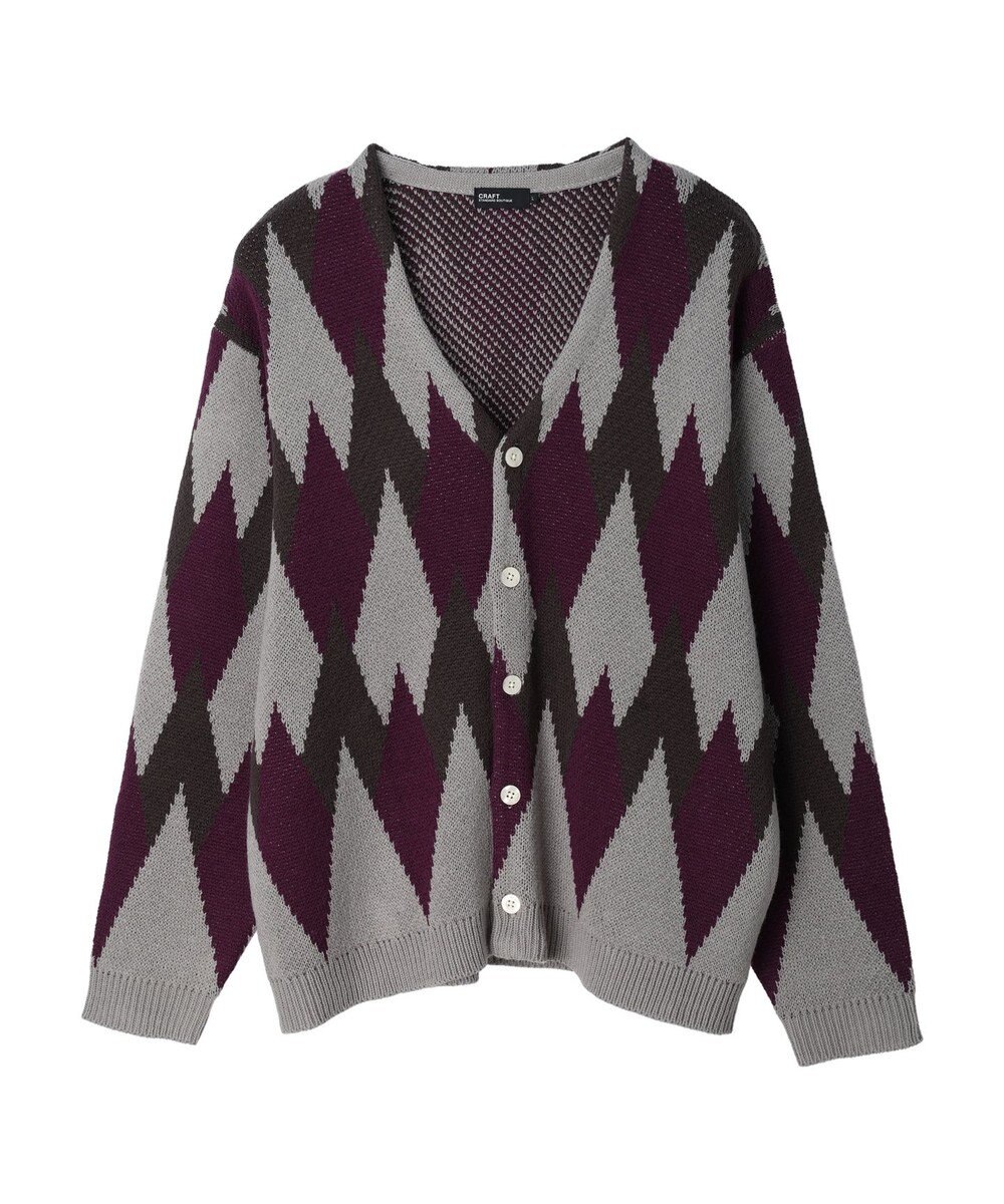 CRAFT STANDARD BOUTIQUE 【男女兼用】アーガイル柄カーディガン 