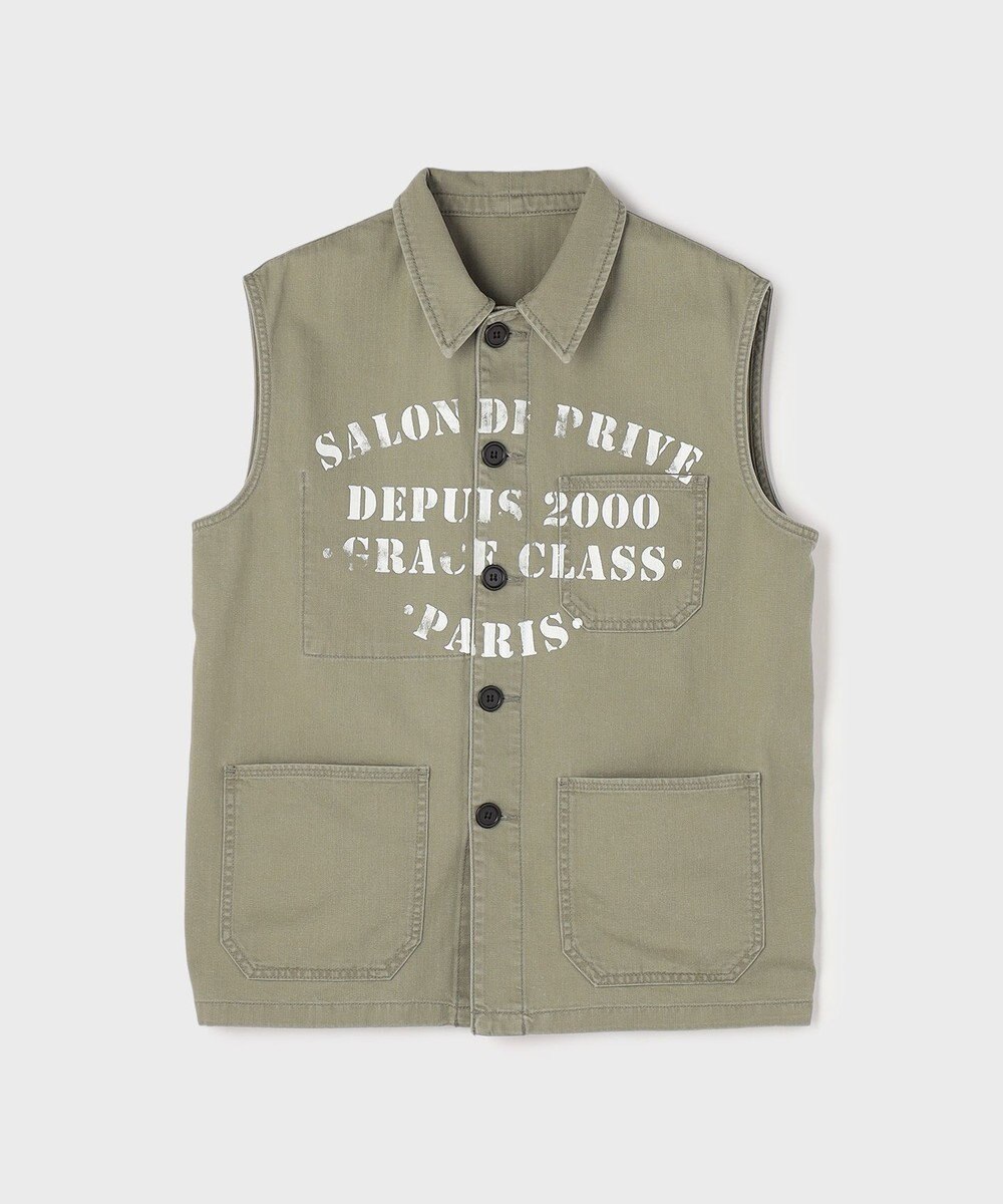 GRACE CONTINENTAL ヘリンボーンツイルジレ 