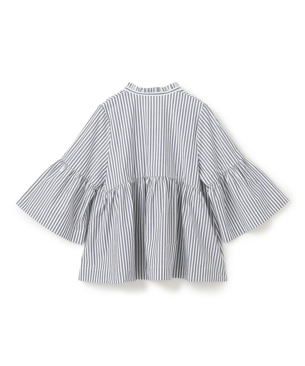 UNFILO コットンブロード フリルネックシャツ 