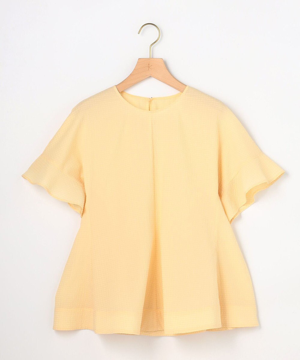 組曲 【先行予約】サッカーギンガムチェック ペプラムブラウス 