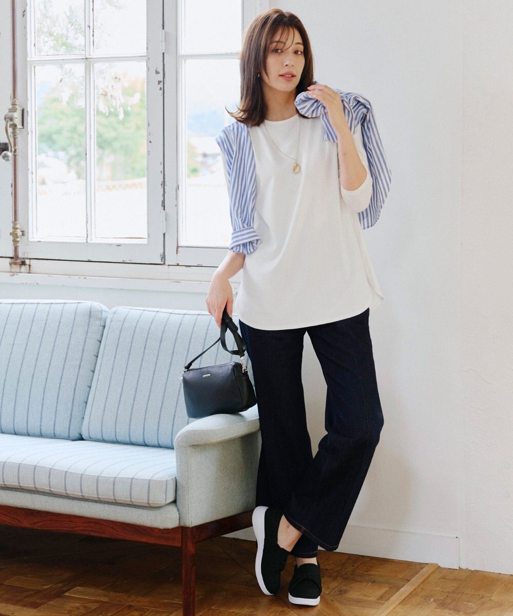 Tiaclasse 【安田美沙子さん着用・選べる裾】 レイヤードヘムカットソーTシャツ 