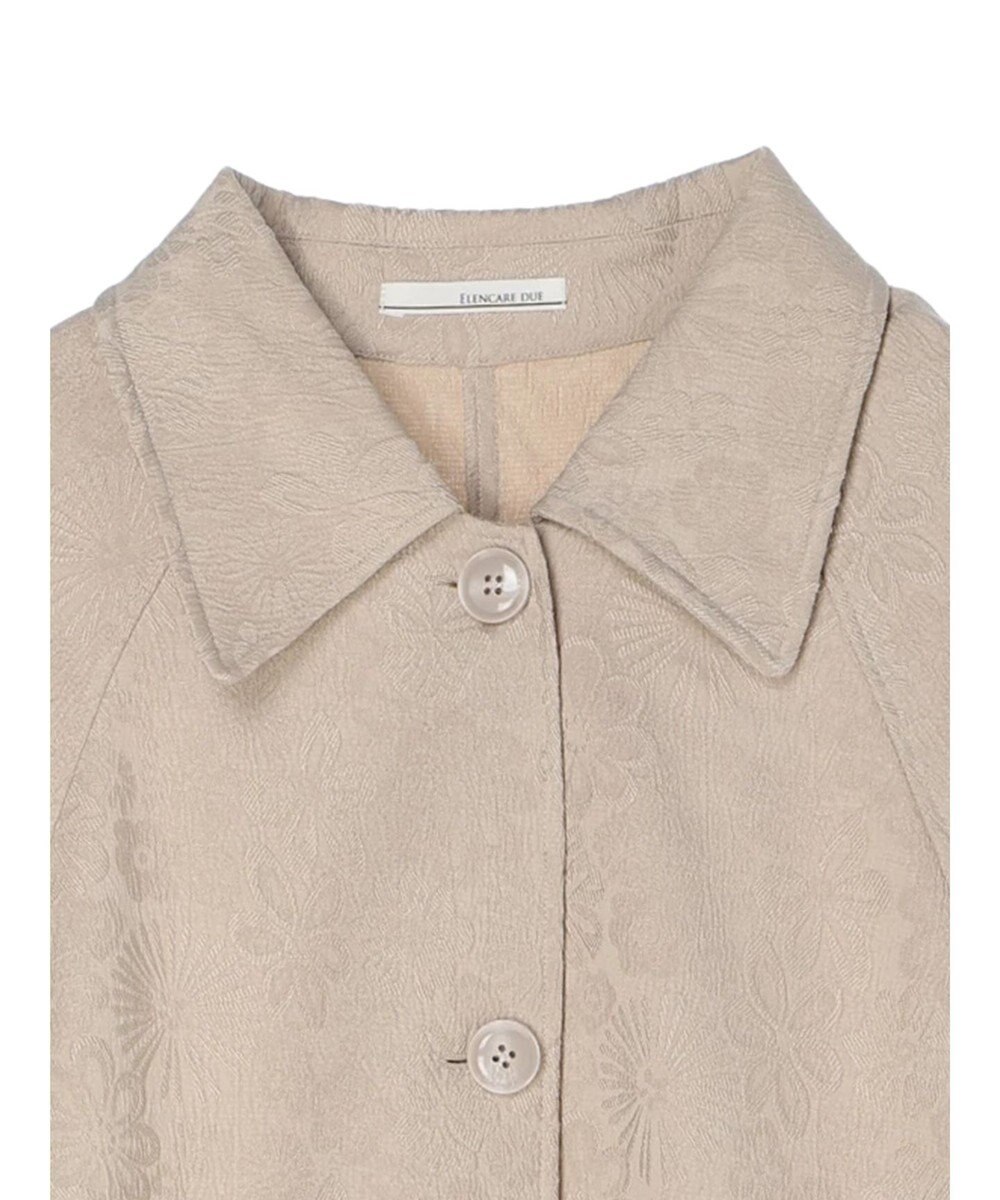 Green Parks ・ＥＬＥＮＣＡＲＥ　ＤＵＥ　ジャカードステンカラーコート 