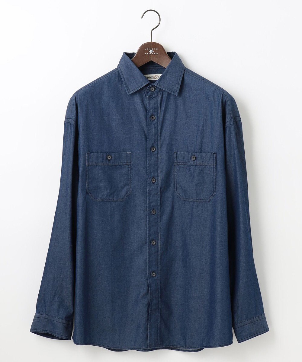 JOSEPH ABBOUD MOUNTAIN 【SPACE／UNISEX】Fine Count INDIGO シャツ 