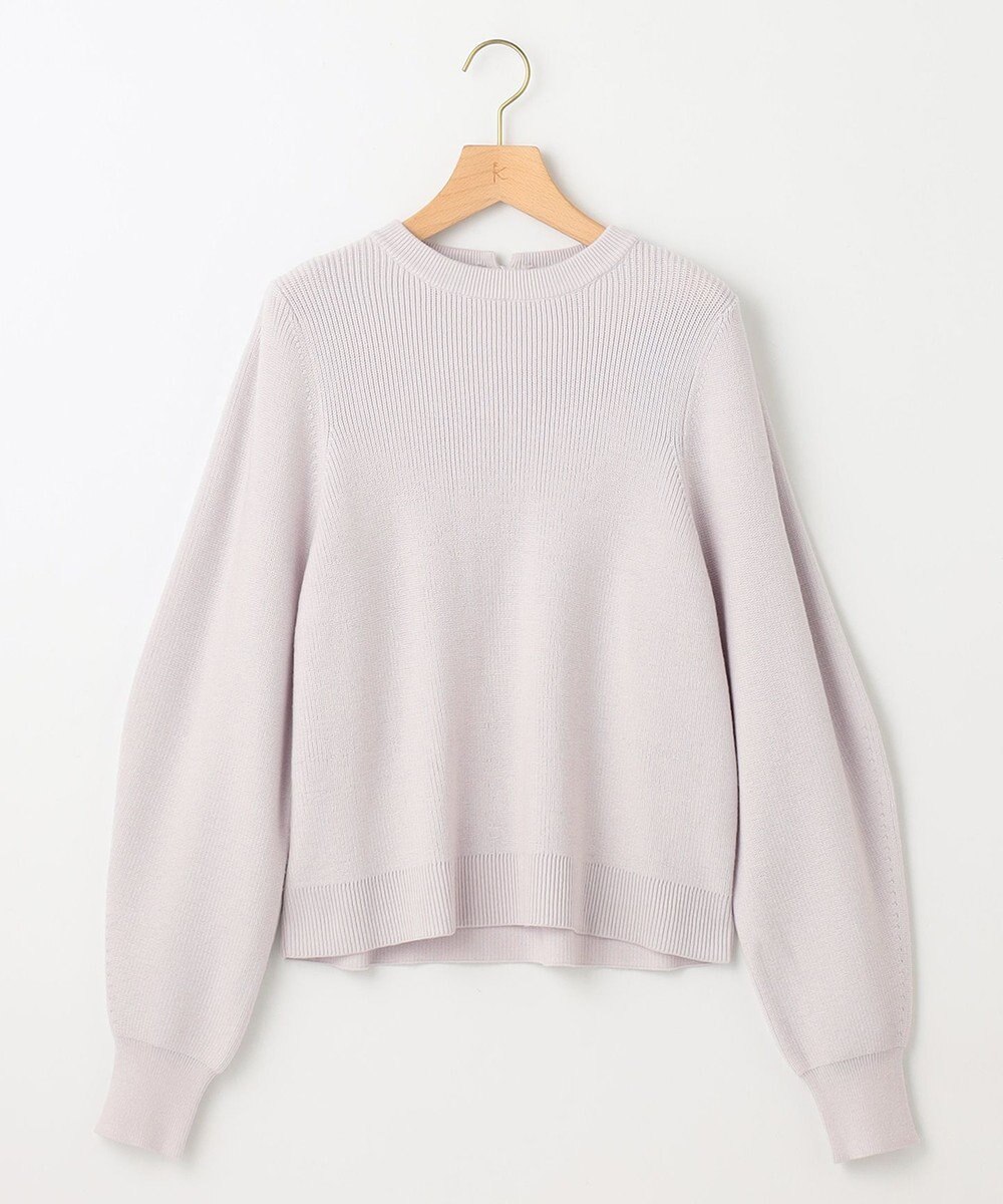 組曲 L 【WEB限定】襟付き片畔ニットプルオーバー 