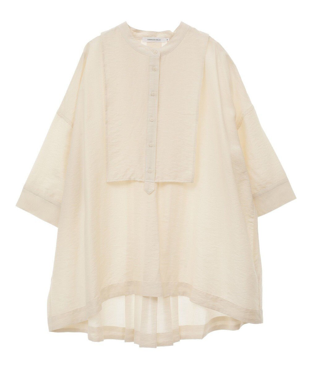 AMERICAN HOLIC 【WEB限定】接触冷感バンドカラーチュニック 