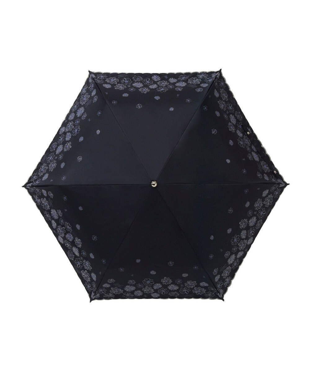 MOONBAT 【一級遮光/晴雨兼用日傘】ランバン オン ブルー (LANVIN en Blue)  折りたたみ日傘 フラワーグリッター 