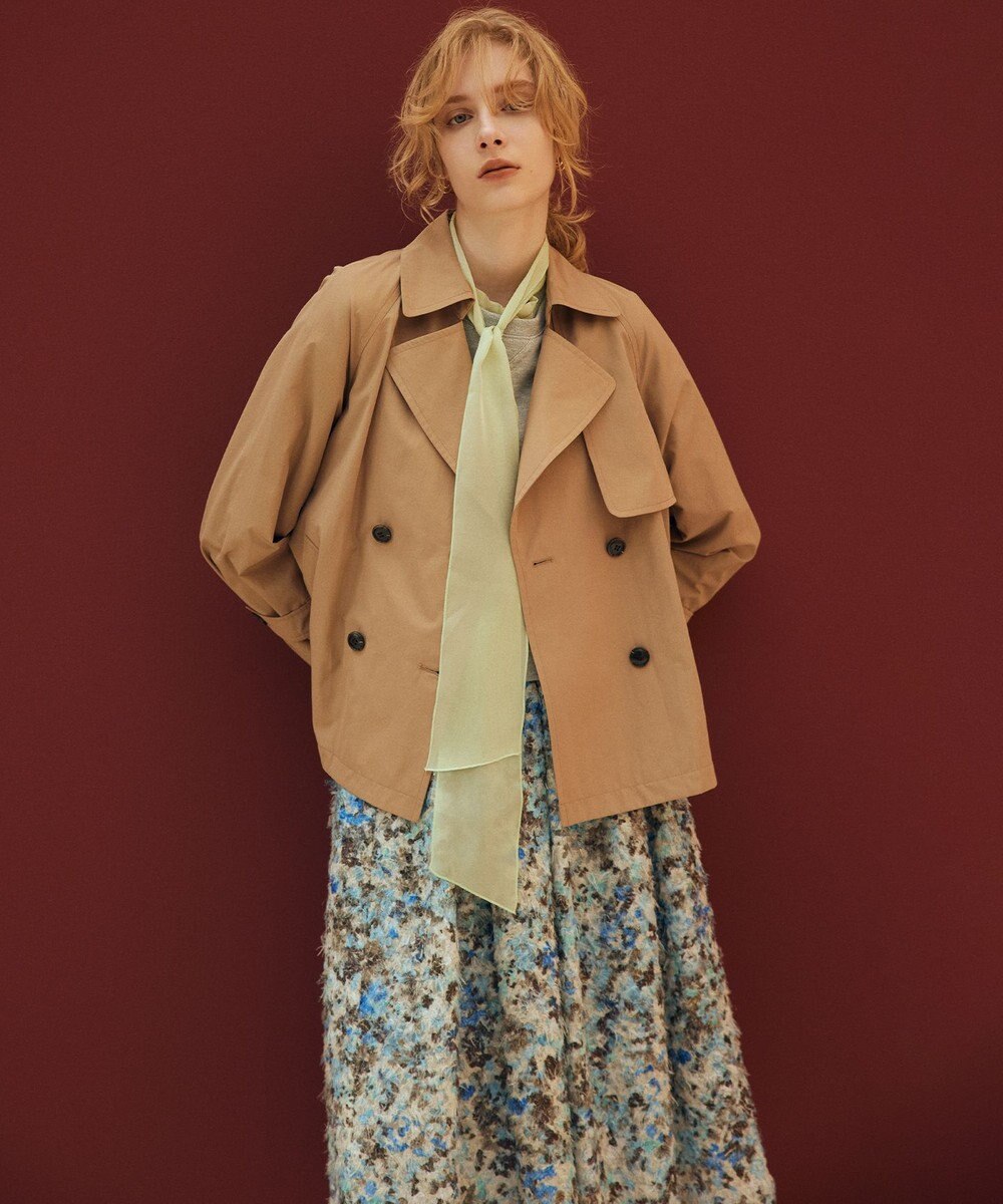 組曲 S ヘアリーフラワープリント スカート 