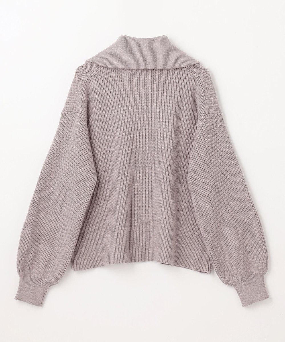 ANY L 【洗濯機可】ジップアップニットブルゾン 