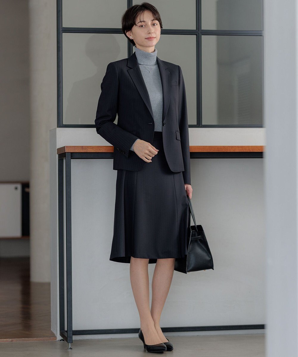 23区 【Oggi1月号/CLASSY.11月号掲載】ウーステッドウール リブタートルネック ニット 