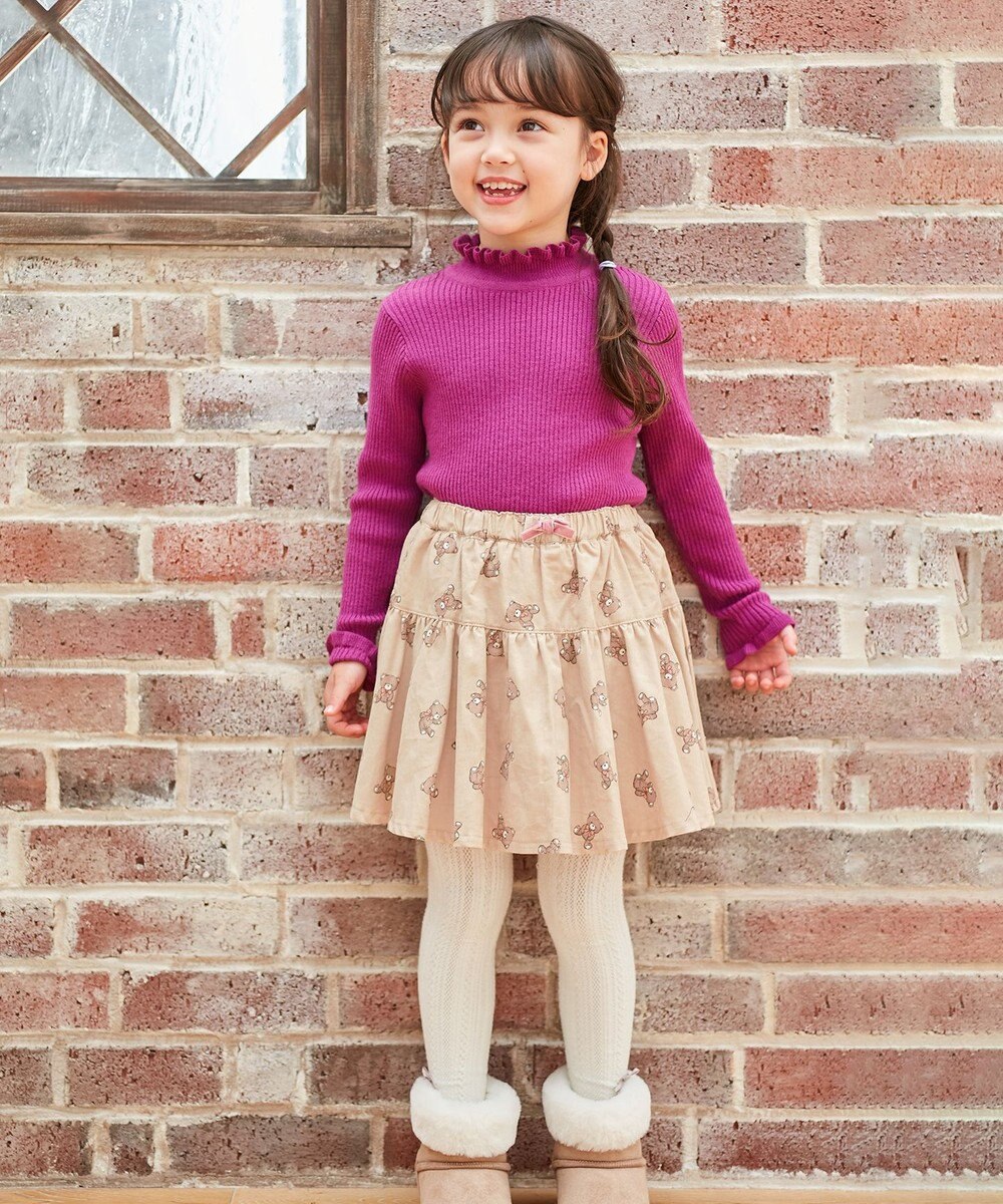 ANY KIDS チェック柄/アニマル柄スカパン 