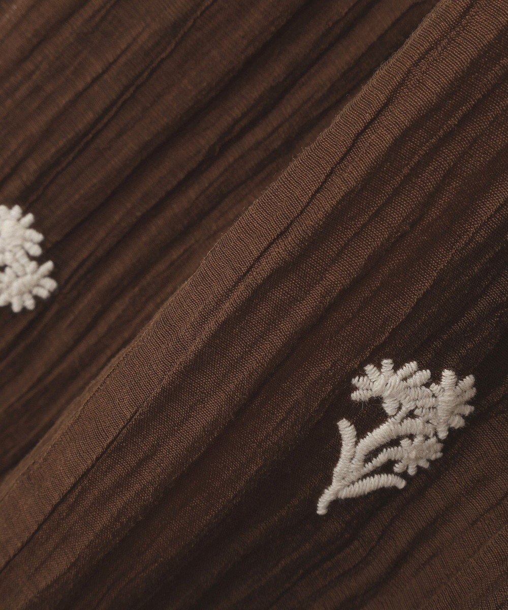 Green Parks 花柄刺繍ワイドパンツ 