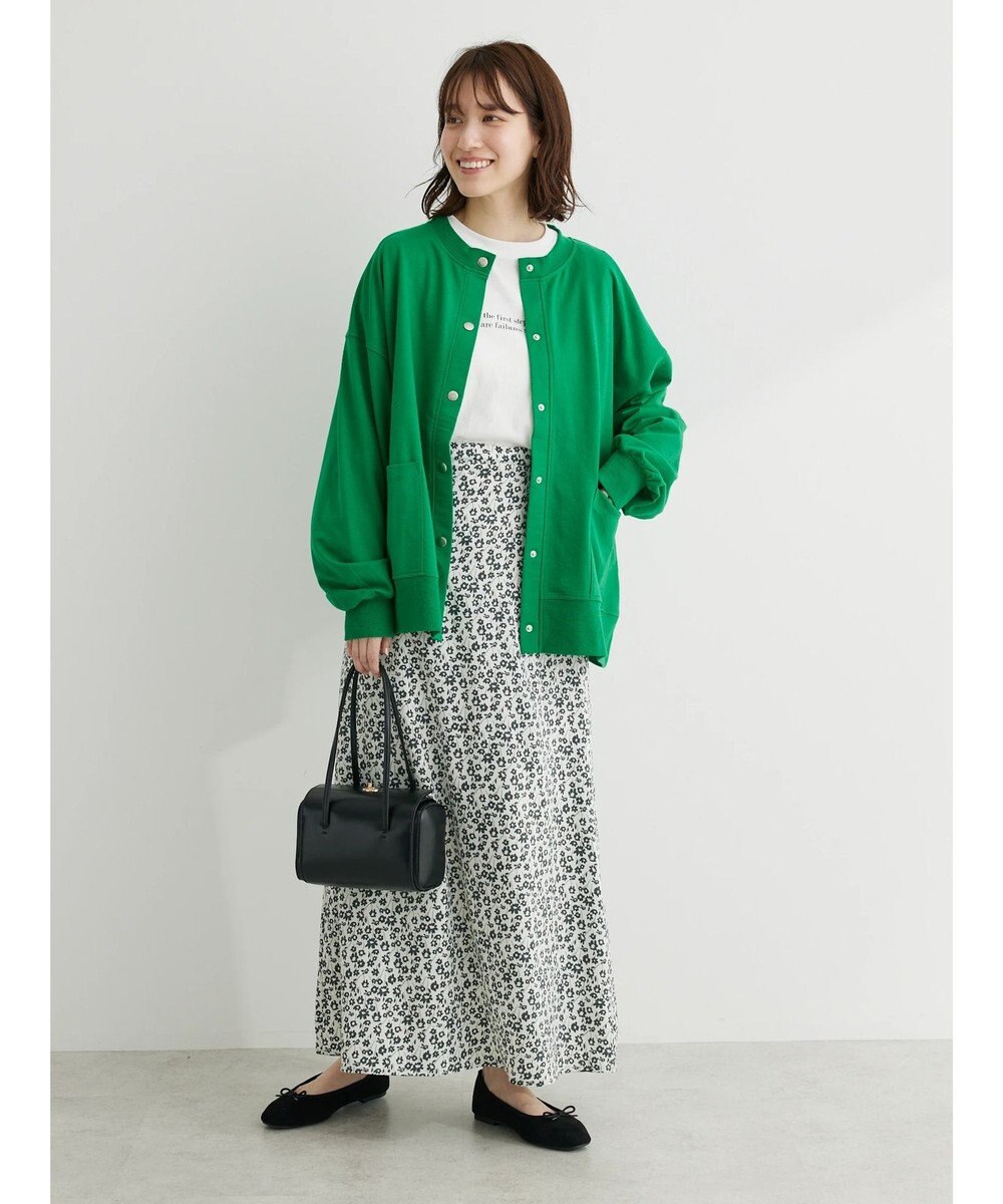 Green Parks ミニ裏毛オーバーサイズカーディガン 