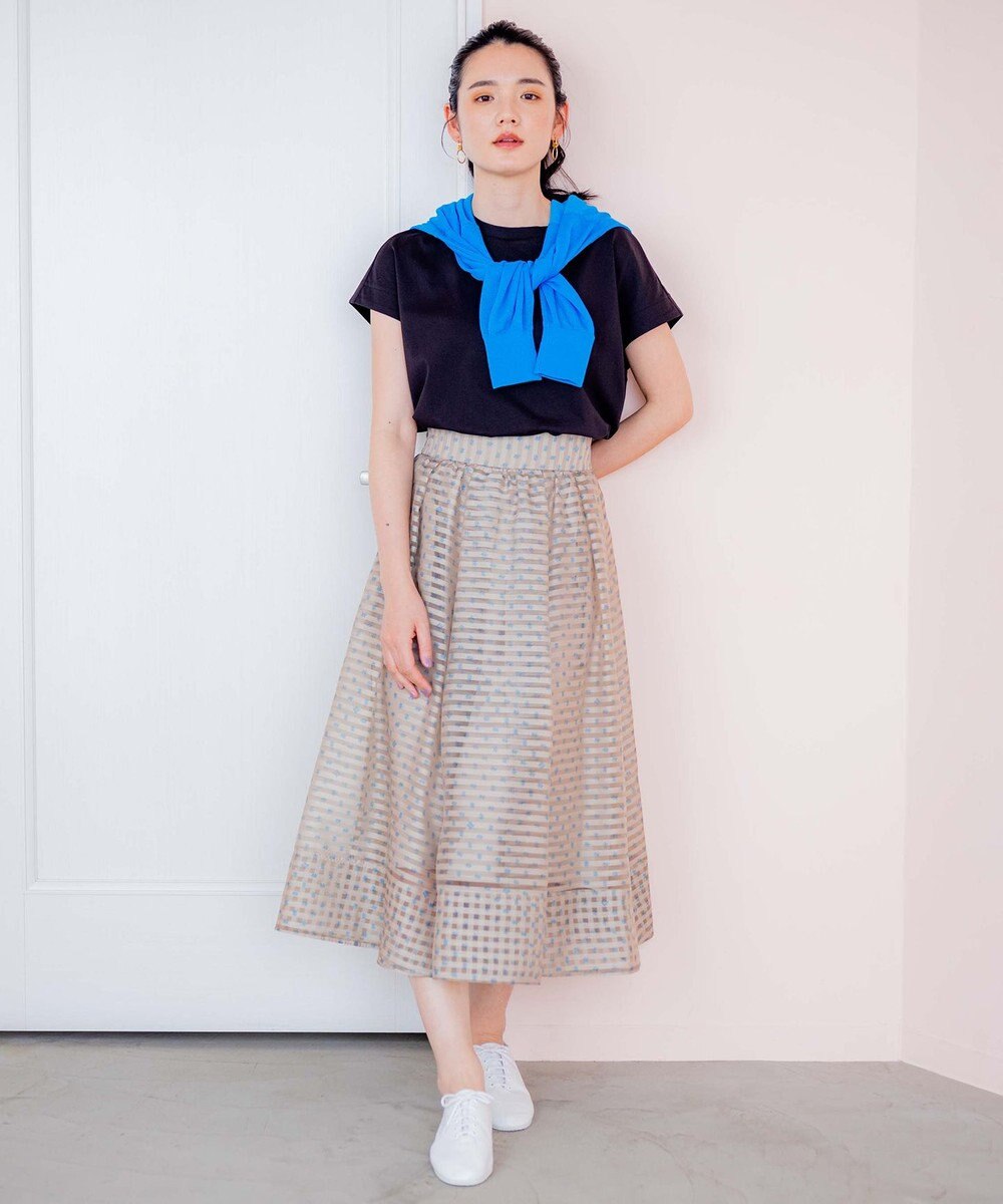 組曲 S 【セットアップ対応可】モノグラムプリントフレアスカート 