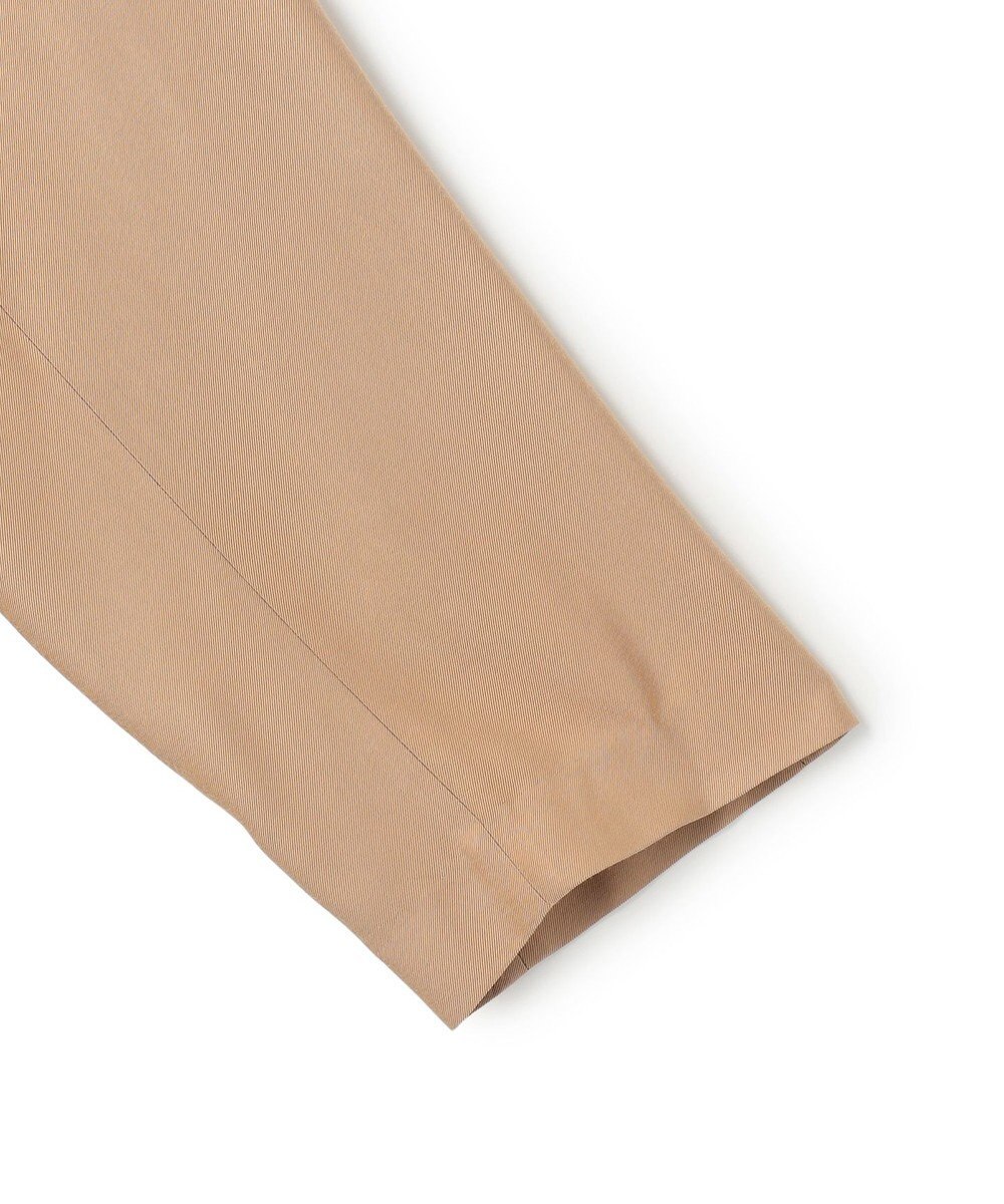 BEIGE， COBURN / シルク混ロングステンカラーコート 