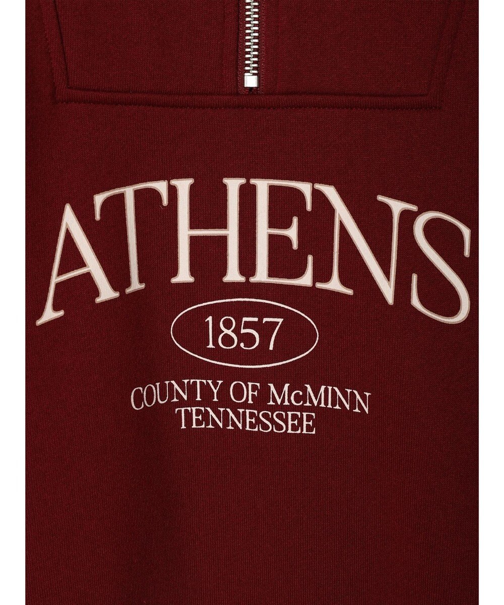 earth music&ecology ハーフジップロゴチュニック 