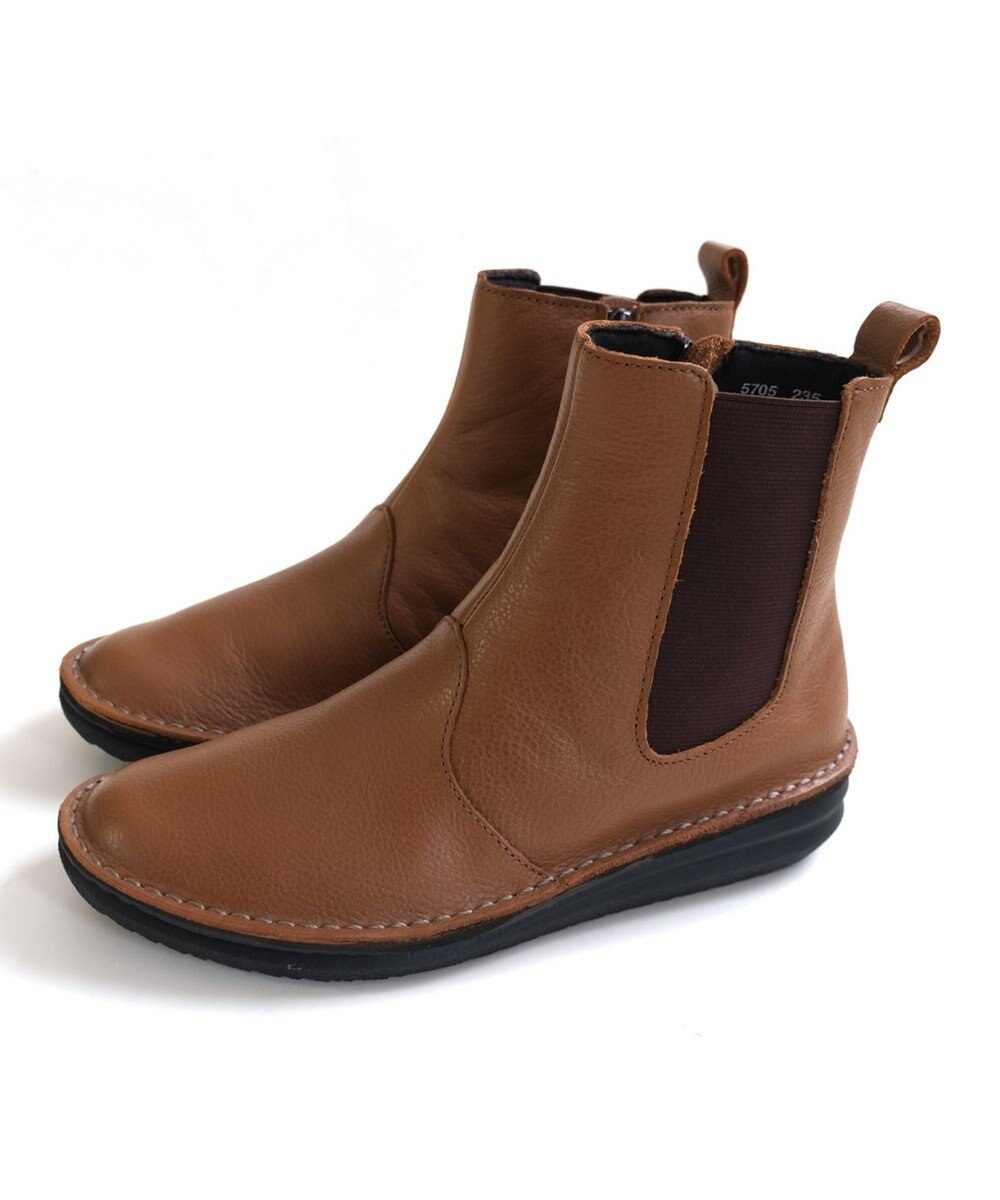 Pointer 本革軽量サイドゴアステッチショートブーツ 