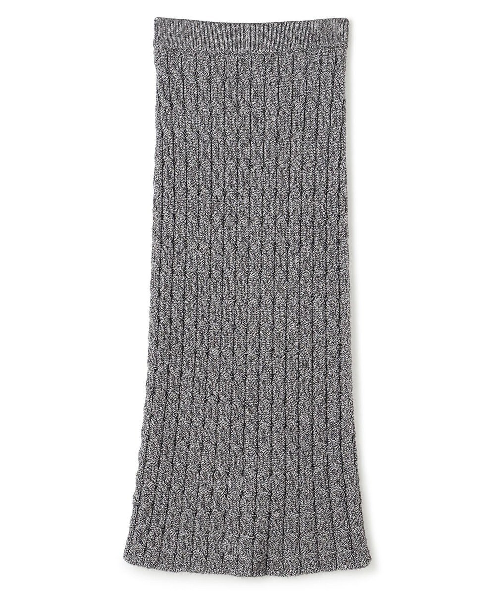 uncrave 【手洗い可】グロッシー ニット スカート（uncrave WHITE） 