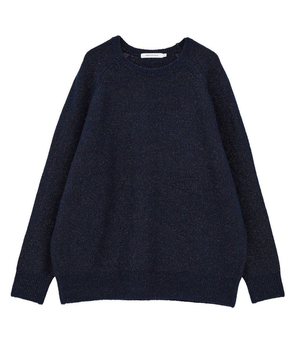 AMERICAN HOLIC ラグランラメニットプルオーバー 