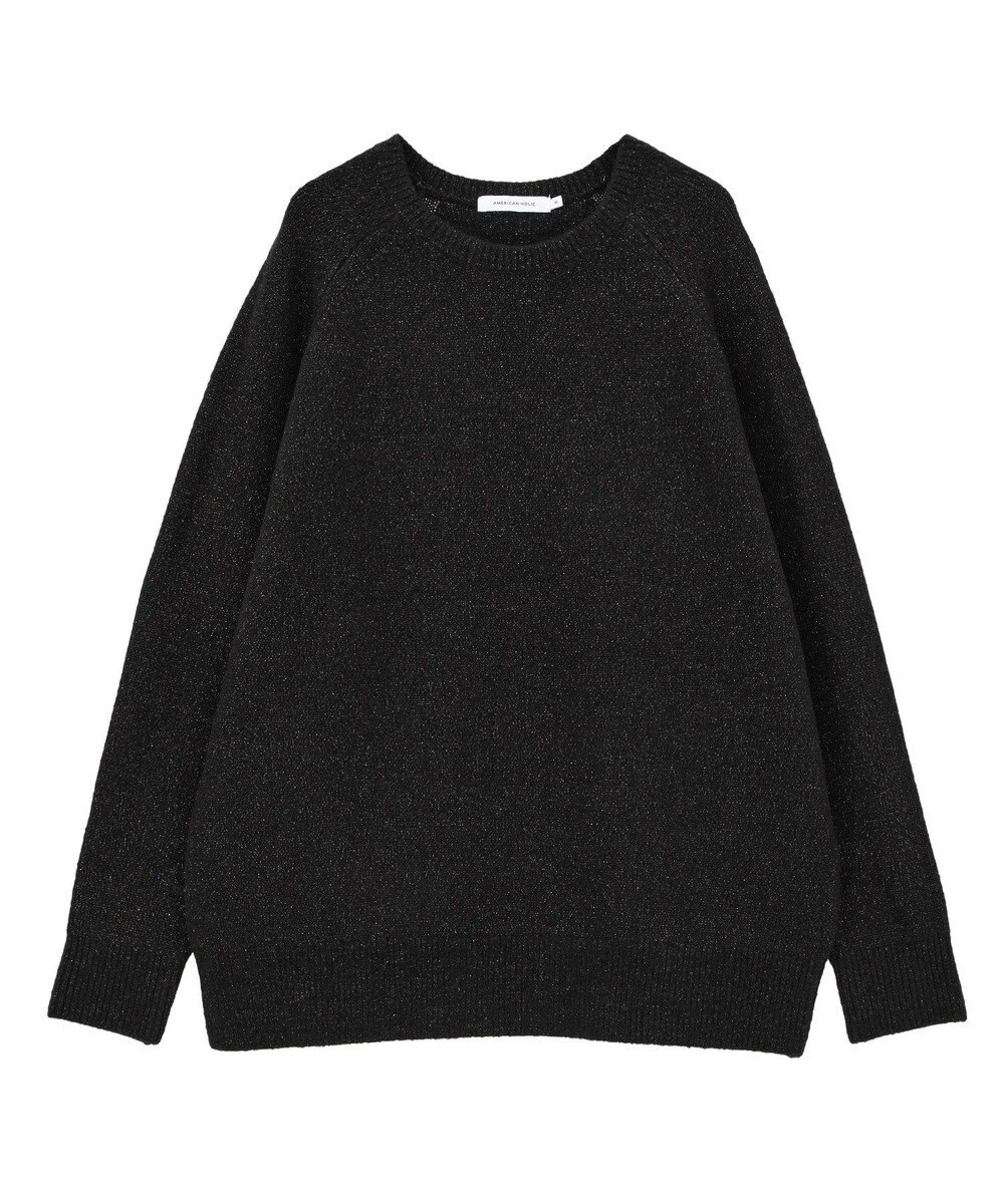 AMERICAN HOLIC ラグランラメニットプルオーバー 