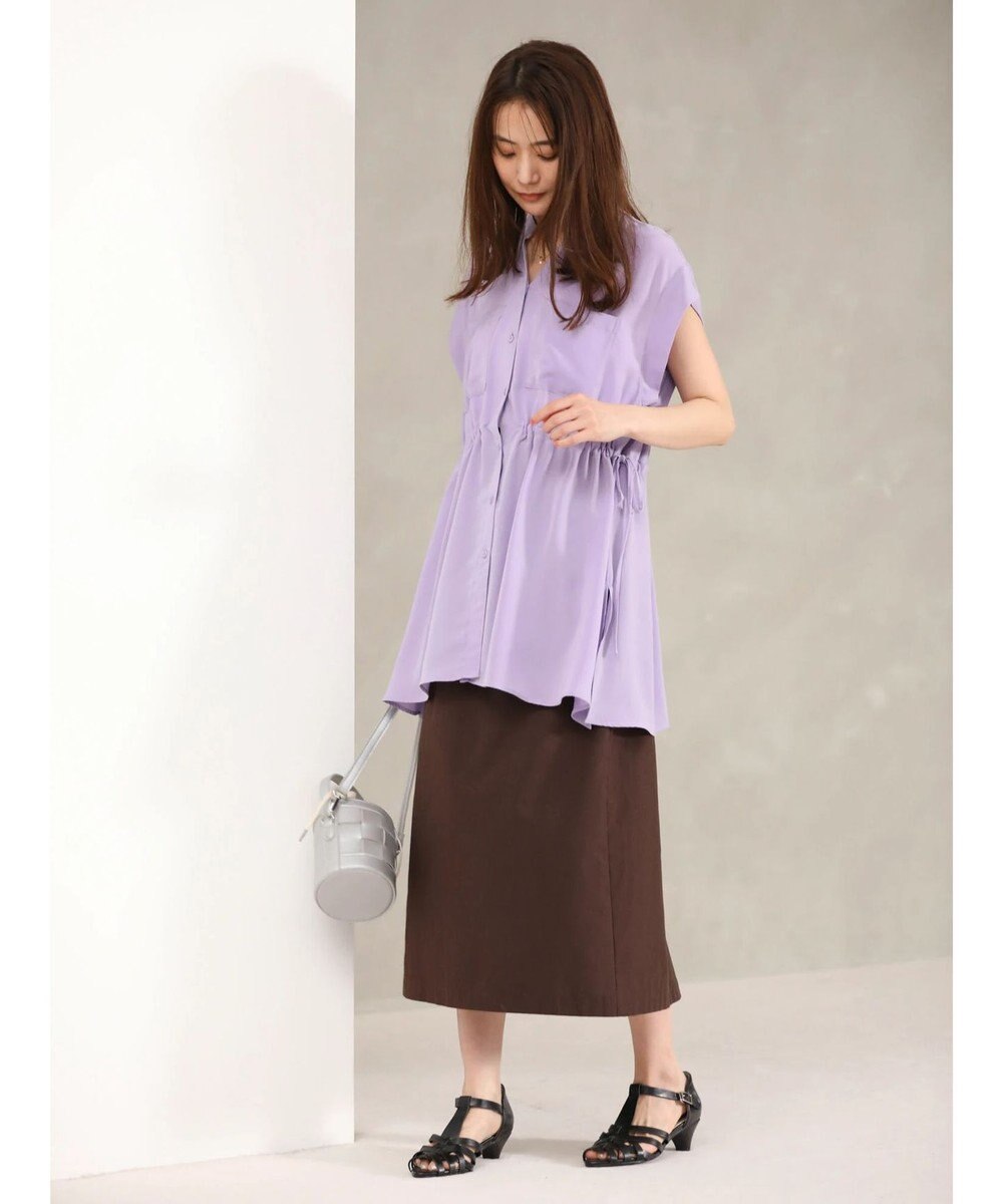 Green Parks ウエストドロストフレンチスリーブチュニック 