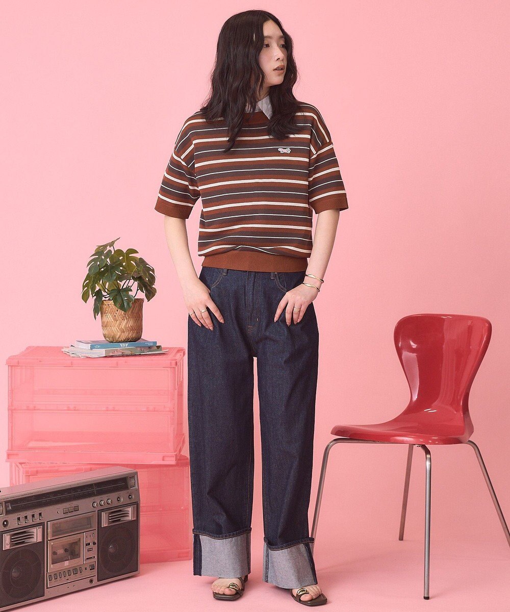 AMERICAN HOLIC 【PENNEY'S】レトロボーダー半袖ニット 