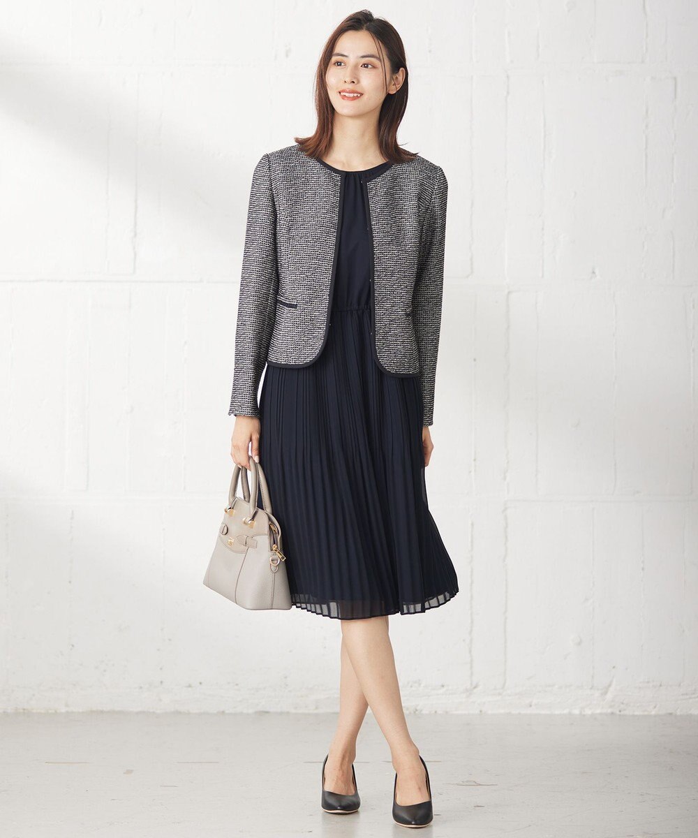 ANY SIS シャイニーストレッチツイード ジャケット 