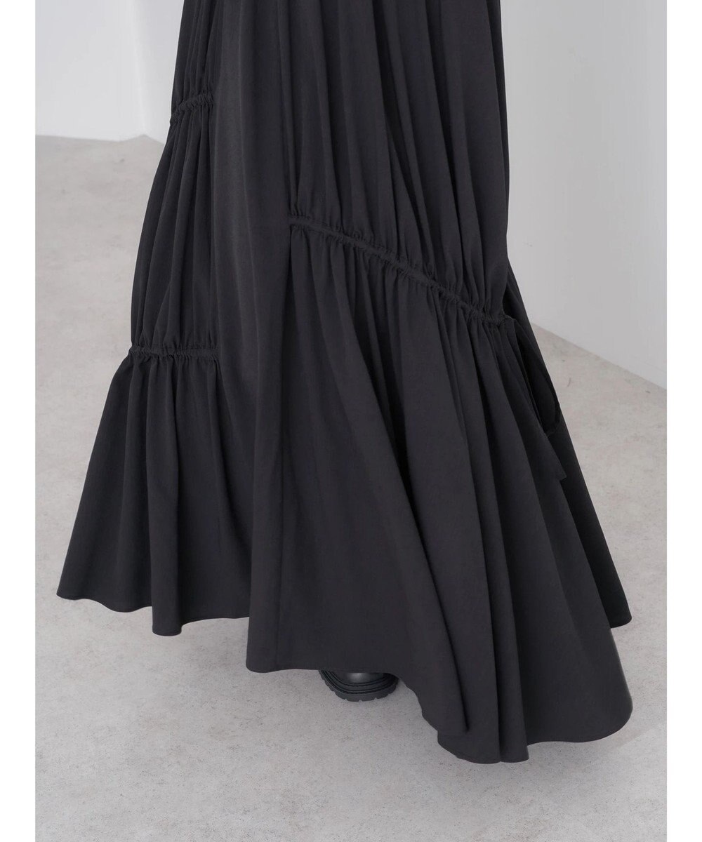 earth music&ecology ドロストギャザーフレアスカート 