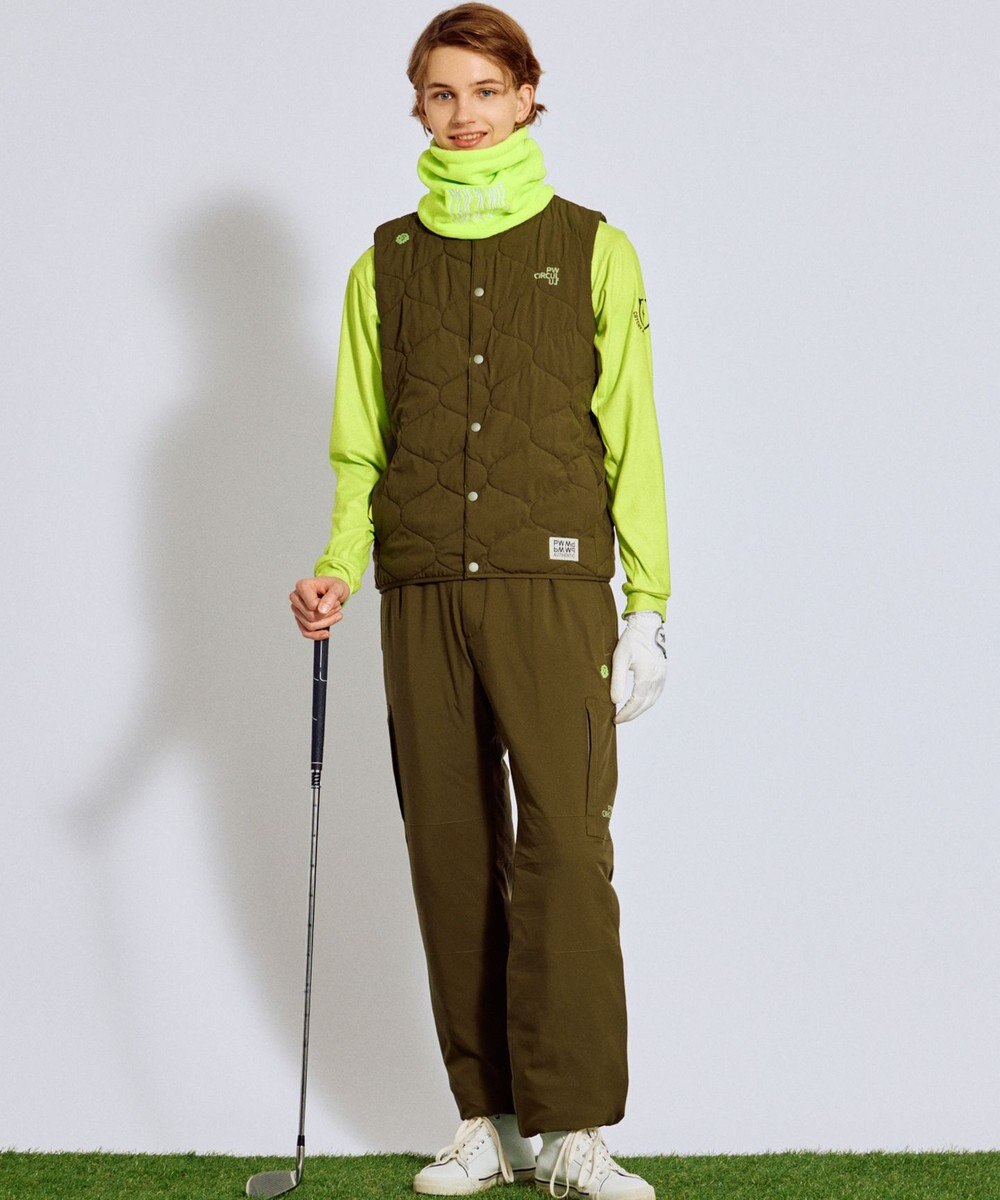 PW CIRCULUS 【撥水加工 / ストレッチ】【MEN】キルティング中綿インナーベスト ゴルフ 