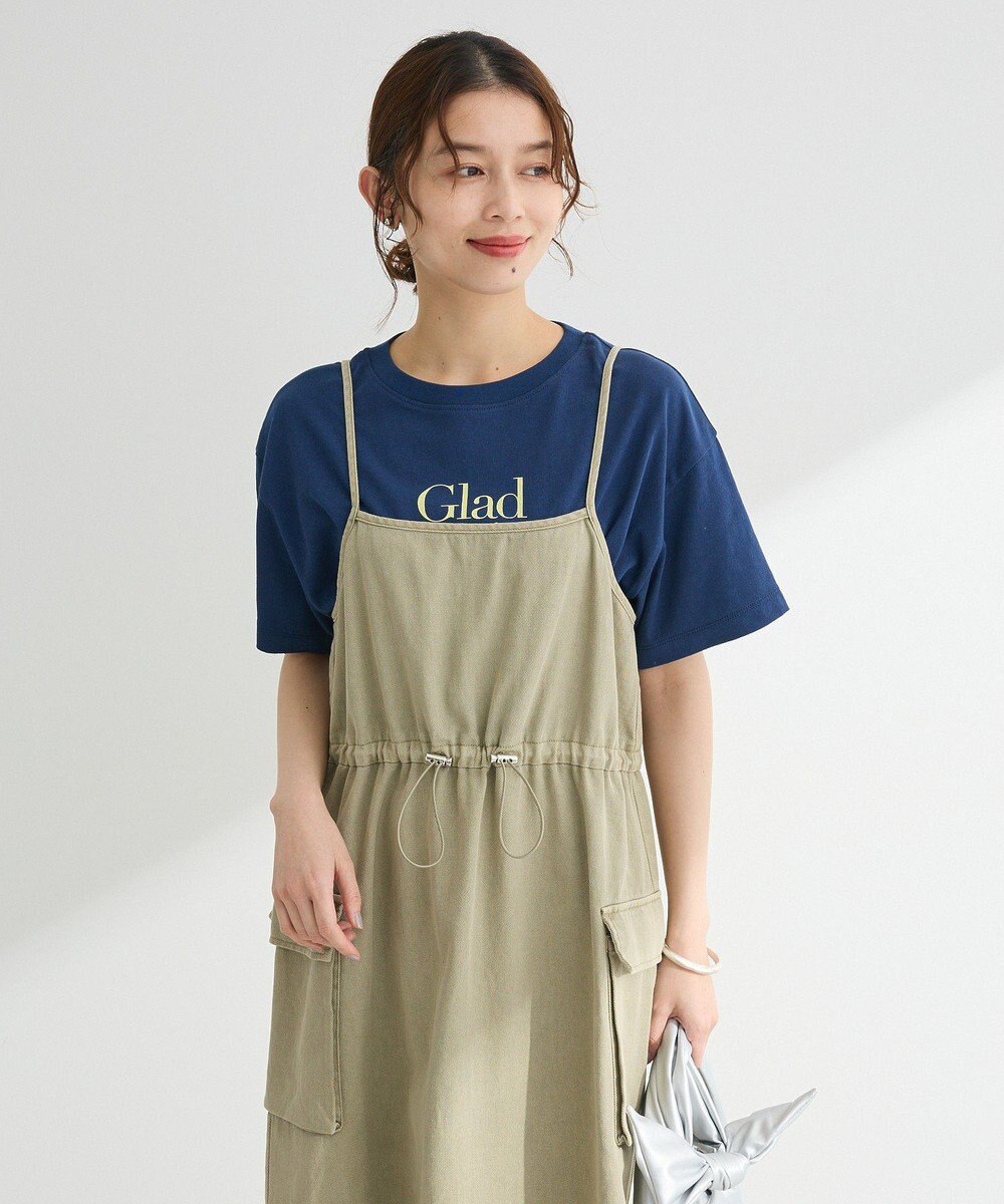 Green Parks カーゴポケットピグメントキャミワンピース 