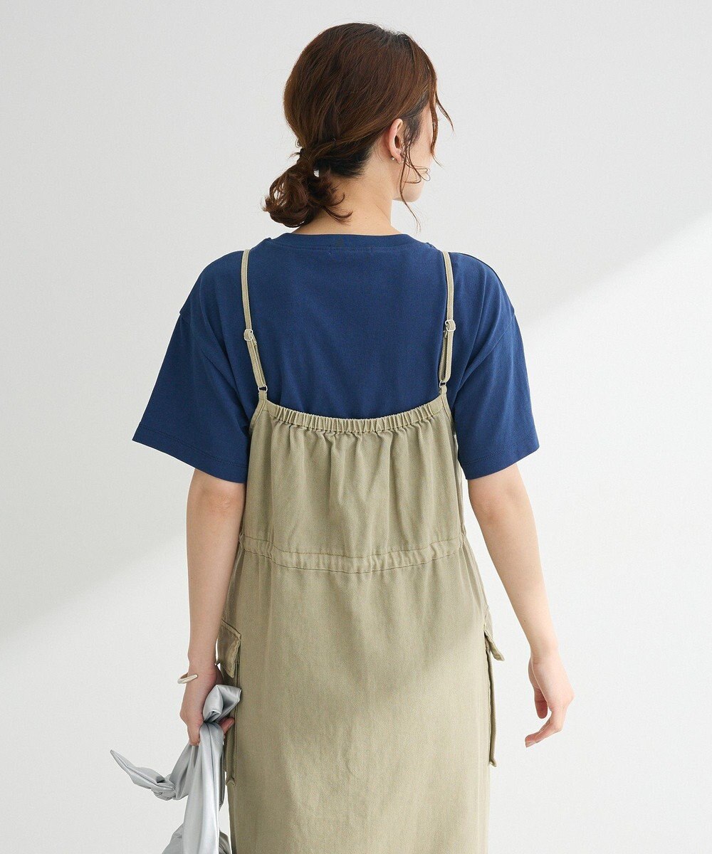 Green Parks カーゴポケットピグメントキャミワンピース 