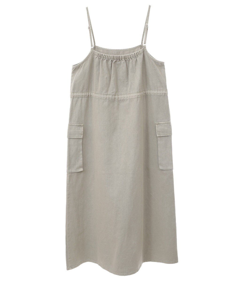Green Parks カーゴポケットピグメントキャミワンピース 