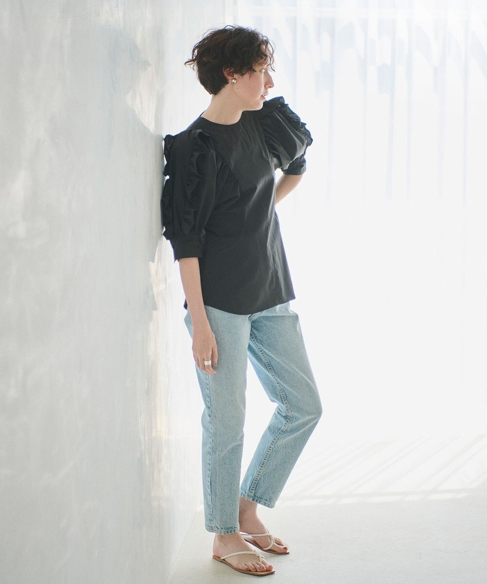 #Newans 【イージーケア】フリルスリーブブラウス 