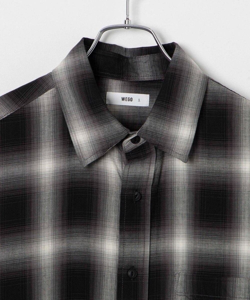 WEGO オンブレチェックシャツ（S） 